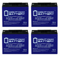 Mighty Max Battery 12V 18AH GEL Battery Replaces Xcooter Blaster XC300GT - 4 Pack ML18-12GELMP4609